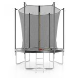 Батут с защитной сеткой DFC JUMP4FUN 6 ft черный с лестницей