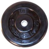 Диск обрезиненный BARBELL MB металлическая втулка, 10 кг, 26 мм