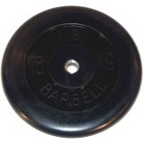 Диск обрезиненный BARBELL MB металлическая втулка, 15 кг, 26 мм