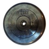 Диск обрезиненный BARBELL ATLET 25 кг, 26 мм