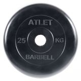 Диск обрезиненный BARBELL ATLET, 25 кг, 51 мм