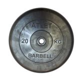 Диск обрезиненный BARBELL ATLET, 20 кг, 31 мм