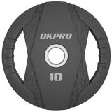 Диск олимпийский обрезиненный OKPRO, 10 кг