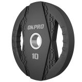 Диск олимпийский обрезиненный OKPRO, 10 кг