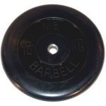 Диск обрезиненный BARBELL MB металлическая втулка, 15 кг, 26 мм