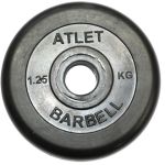 Диск обрезиненный BARBELL ATLET, 1.25 кг, 31 мм