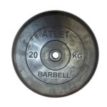Диск обрезиненный BARBELL ATLET, 20 кг, 31 мм
