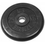 Диск обрезиненный BARBELL MB металлическая втулка, 25 кг, 31 мм