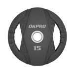 Диск олимпийский обрезиненный OKPRO, 15 кг